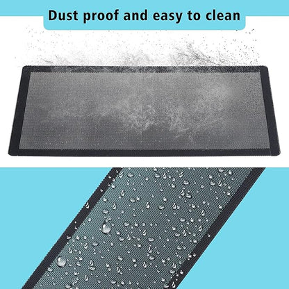 [4 Pack] 280x140mm PC Case Dust Mesh Filter, Magnetic Frame Computer Fan Dust Mesh PC Cooler Filter Dustproof PVC Cover Grills - Black