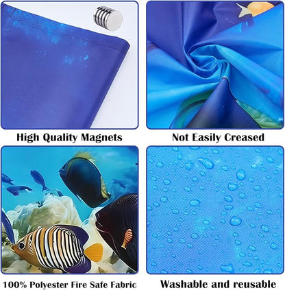 Fluorescent Light Covers - Classroom Covers for Ceiling Lights, 1 PCS 4 x 2 Feet Magnetic Light Filters, Classroom, Office Decor (Underwater World)