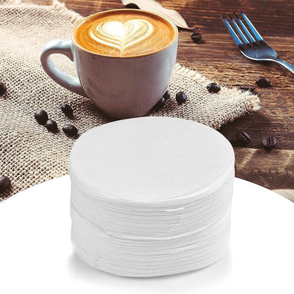 CEYAZYE 200 PCS Round Coffee Filter Paper, 56 mm Disposable Coffee Filters, Moka Coffee Pot Filter for Espresso Machine Portafilter Moka Pot, Quality Material Paper Fiber Heat Resistance