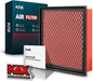 KAX Premium Engine Air Filter, GAF001 (CA10755) Replacement for Camry, Highlander, Sienna, Avalon, ES350, NX200T, NX300, RX350, RX350L, Durango, Grand Cherokee, 200% Longer Life