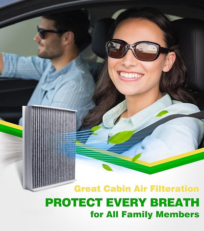 8 pcs Cabin Air Filter Set for 2015-2025 Ford F150, 2017-2025 F250 F350 F450 F550 Super Duty, 2018-2024 Expedition, Activated Carbon, FL3Z19N619A FP79
