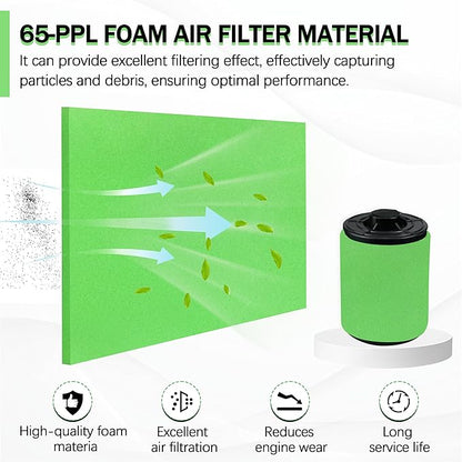 Motorcycle Air Filter Foam - BF-1 BF1 12" X 16" X 5/8" 65-PPI Green Fine Filter Foam, for Most Motorcycle ATV Scooters Dirt Bike UTV