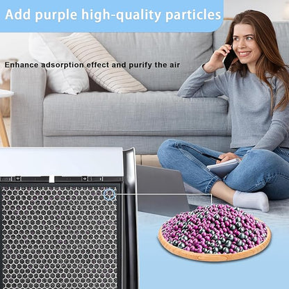 10-Pack 3000 Replacement Filters Compatible AD3000 Air Purifi-er, 3000,3000M, 3000Pro Air Purifi-er,2 air filter, 2 Activated Carbn and 6 Extra Carbn Pre-Filters