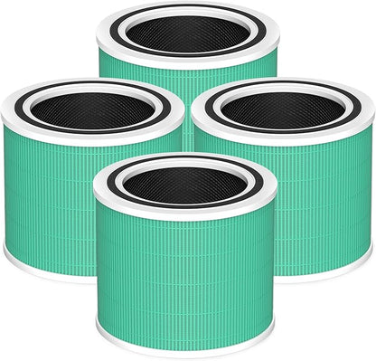 Core 200S Toxin Absorber Replacement Filter compatible with LEVOIT Core 200S and Core 200S-P Smart WiFi Air Purifier , 3-in-1 H13 True HEPA Activated Carbon Filter, Core 200S-RF-TX, Green, 4 Pack
