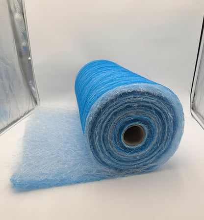Paint Booth Exhaust Fiberglass Filter Roll, Blue/White Paint Arrestor for Spray Booth (60" x 100ft)