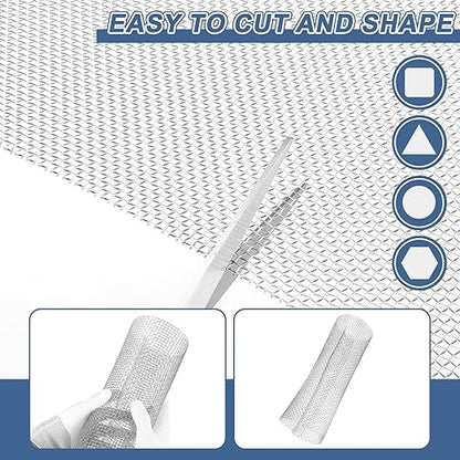 uxcell 12 Mesh 39" x 12" Woven Wire Mesh, 304 Stainless Steel Air Vent Filter Screen, Window Screen Mesh for DIY Projects Vents Cover Filtration Animals Fence