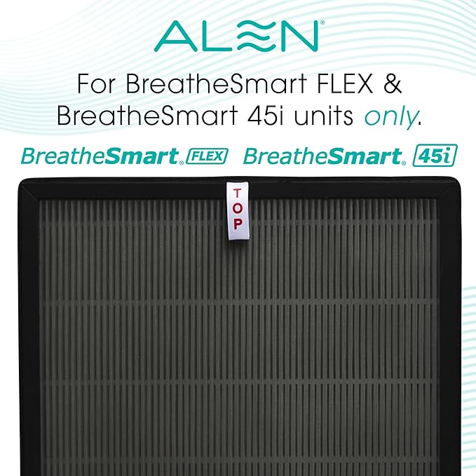Alen 45i & Flex Replacement Air Filter, Fresh, B4-Fresh Carbon H13 True HEPA Filter for BreatheSmart 45i & Flex Air Purifier - Captures Dust + Light Household Odors & Smoke