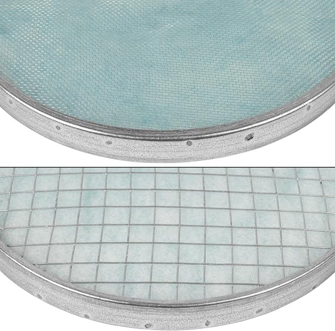 10" Inch Filter Replacement - Round Duct Filter System - G4 Class Filter and Mesh Screen - Dust Collection and Air Purification