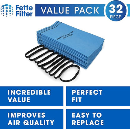 Fette Filter - 24 + 8 Pack Wet Dry Vac Bags Compatible with WORKSHOP WS01025F, Craftsman 9-38737, MultiFit VF2000, Select 2-1/2 to 5-Gallon Shop Vac Husky,Bucket Head, & Stinger Shop Vac Models.