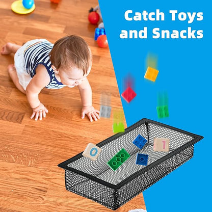 Floor Vent Screen Net, Air Vent Filter Mesh for Home Floor, Floor Register Cover Traps Catches Coin, Toys, Pet Food and Hair, Keeps Duct Cleaning - with Spreader Frame 2x10 Inch, 4 Pack