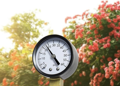 Aquatix Pro Pool Filter Pressure Gauge - Premium Spa/Pool/Aquarium Water Pressure Gauge, 2" Dial, 0-60 Psi, Bottom Mount 1/4", Compatible with Most Brands Such as Hayward, Pentair & Jandy