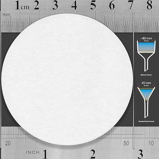 Filter Paper 7 cm Lab Qualitative Filter Paper for Chemistry, Standard Qualitative Grade 1-Medium Flow 70mm(300 Discs)