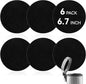 6 Pack Charcoal Filters for Compost Bucket, 6.7 Inch Compost Filters for Countertop Bin, Activated Carbon Replacement Filters for Kitchen Compost Bins, Home Bucket Compost Bin Refill, Round