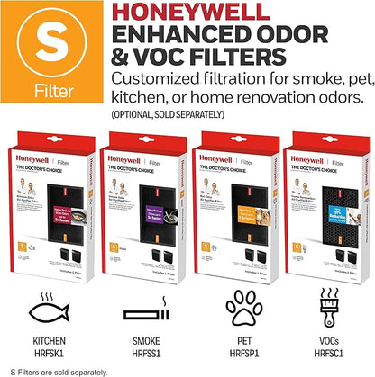 Honeywell Air Purifier Filter for Smoke Odor – Filter S for HPA3000 PowerPlus and HPA5000 Insight Series, HRFSS1