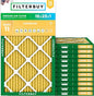 Filterbuy 16x25x1 Air Filter MERV 11 Superior Pet & Allergy Defense (12-Pack), Electrostatic Pleated HVAC AC Furnace Filters Replacement, Made in USA (Actual Size: 15.50 x 24.50 x 0.75)