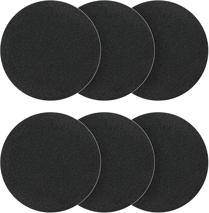 Charcoal Filters for Compost Bucket, 6 Pack Compost Bin Filter, 6.7 inch Compost Filters for Countertop Bin, Fits Most Kitchen Compost Bins, Long-Lasting Odor Elimination
