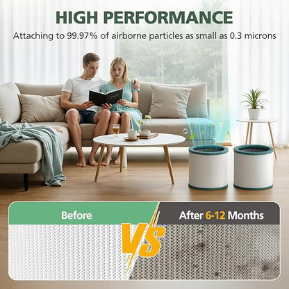 TP01 HEPA Replacement Filter Compatible with Dyson Tower Purifier Pure Cool Link TP01, TP02, TP03, AM11, BP01 Models, Compare to Part 968126-03, 2 Pack