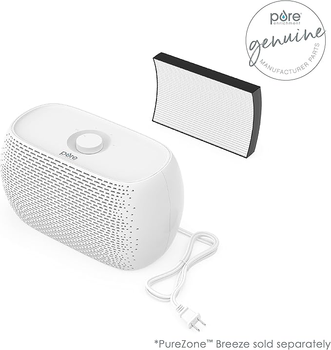 Pure Enrichment® Genuine 2-in-1 True HEPA Official Replacement Filter for The PureZone™ Breeze Tabletop Air Purifier (PECOMPAP)