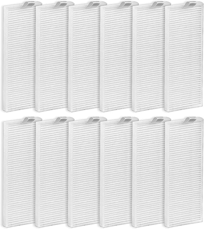 BRUVISH(12 Pack) HEPA Filters Compatible With Lefant M210P M210 Pro M210B M213S M210S M210 M213, OKP Life K2 K3 K3A K4 K5 Robot Vacuum Cleaner Filter Kit, Replacement Parts Filters Accessories