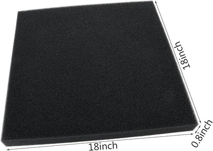 Aquarium Filter Bio Sponge Pad, Foam Sponges Filter Media, Cut fit it Filter Accessories for Fish Tanks and Ponds (18"x18"x1.6" (50PPI) 2 Pack)