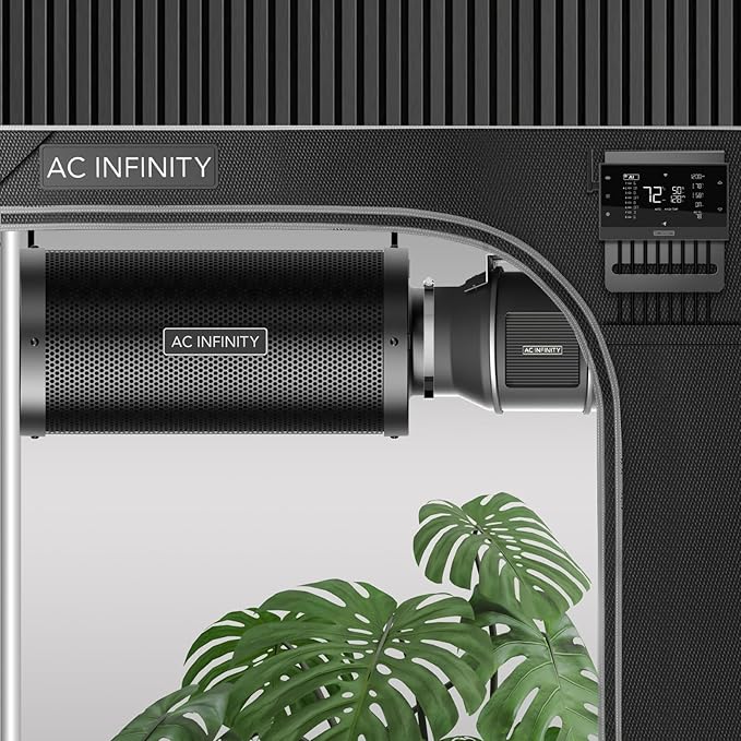 AC Infinity Air Carbon Filter XL 8", with Premium Australian Virgin Charcoal, Pre-Filter and Rope Hangers, Odor Scrubber fit for Inline Duct Fan, Odor Control, Hydroponics