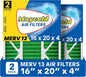 Maycold MERV 13 16x20x4 Air Filter (2-Pack), High-Efficiency Pleated AC & Furnace Filters, Actual Size: 15.88” x 19.88” x 4.31”, Individually Wrapped in Plastic