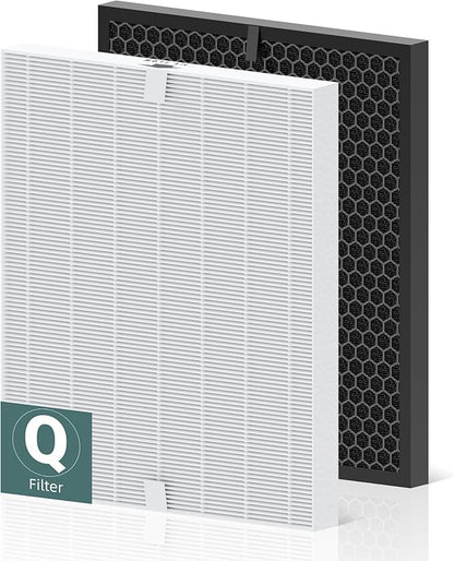 5510 5520 Replacement Filter Q for WINIX 5510 5520 PlasmaWave Air Purifier, H13 True HEPA and Activated Carbon Filter Combo Pack, Part # 1712-0123-00, 1 Set