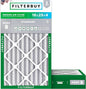 Filterbuy 16x25x4 Air Filter MERV 8 Essential Dust & Allergy Defense (2-Pack), Electrostatic Pleated HVAC AC Furnace Filters Replacement, Made in USA (Actual Size: 15.50 x 24.50 x 3.63)
