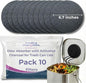 Activated Charcoal Odor Absorber- (NO Adhesive) for Trash can lids Pack of 10 Filters for composters, Trash cans, Kitchens and Recycling Areas, pet Litter Boxes