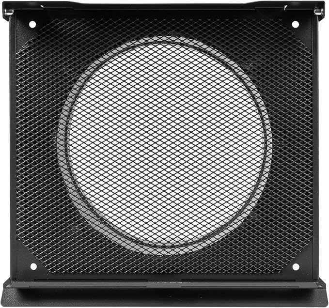 Vent Systems 8" Inch Supply Vent Cover with Rubber Gasket - Graphite Black Galvanized Steel - Robust and Weatherproof Outdoor Air Intake Box - Duct or Surface Mounting - Rain and Snow Protection