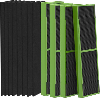 4 Pack FLT4825VO Toxin Clean True HEPA Replacement Filter B Compatible with AC4825 AC4825E AC4825W AC4300 AC4800 AC4900 AC4850 Air Cleaner Purifier with 8 Activated Carbon Pre-Filters