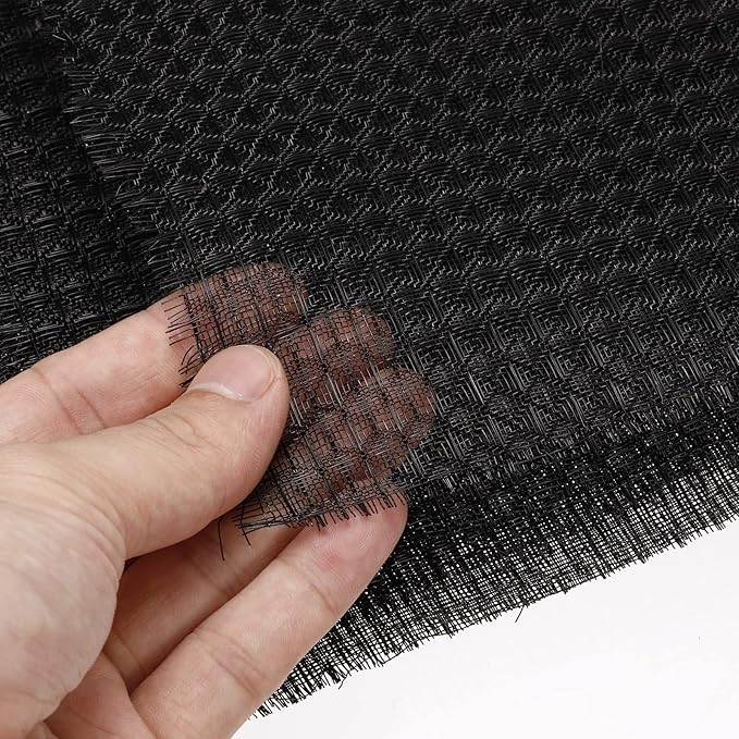 PATIKIL 47" x 39" Air Conditioner Air Filter Material, Plastic Dustproof Filtering Screen with Filtration Film for Air Conditioning, Black