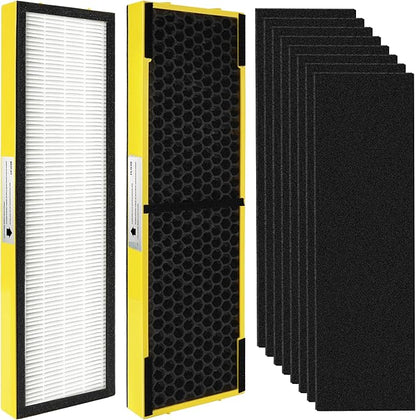 【Upgraded】FLT4825 HEPA Filter B Pet Replacement Compatible with G-Guardian Air Purifier AC4825 AC4825E AC4300 AC4800 AC4900 AC4850,2 True H13 HEPA with Activated Carbon Filter+8 Pre-Filters,#FLT4825