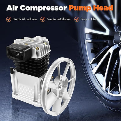 2HP Air Compressor Pump, Air Compressor Pump Head with Motor & Breathing Nozzle 200L/Min, 1.5KW Oil Lubricated AIr Compressors Pumps