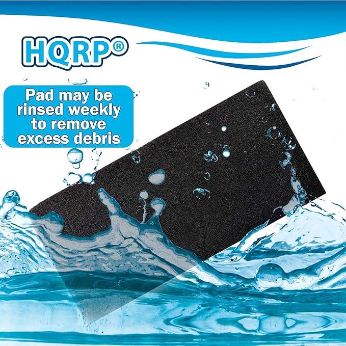 HQRP 2-Pack Activated Carbon Filter 18x10 for Deep Blue Professional ADB41002 Carbon Media Pad Replacement (Cut to fit)