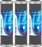 ICEPURE 1 Micron 10" x 2.5" Whole House Upgraded Coconut Shell Activated Water Filter Lead Remove Filter Cartridge Replacement for WFPFC8002, SCWH-5, WHCF-WHWC, FXWTC, CTO10-CQB, RO Unit, 3PACK