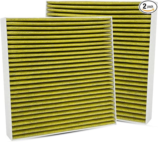 Cabin Air Filter JM310 Fits for 2018-23 Kona, 2022-23 Kona N, 2016-21 Tucson, 2019-21 Veloster, 2020-25 Venue, 2021-25 Seltos, 2020-25 Soul, 97133-D1000, 97133-D3000(2 PCS)