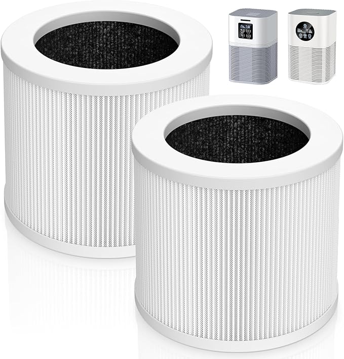 2 Pack A1 Filter Compatible with VEWIOR Air purifi-er HQSC-50, HQKJ-80, A1, AMEIFU AP01W, KOIOS HQKJ-50 Tailulu PUR0003, Efficient Filter for VEWIOR A1 Air purifi-er