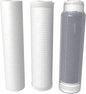 Aquatic Life 10-Inch Sediment, Carbon Block and Mixed-Bed Color Changing Deionization Resin Filters, RODI Reverse Osmosis Deionization Water Filter Replacement Cartridges Kit
