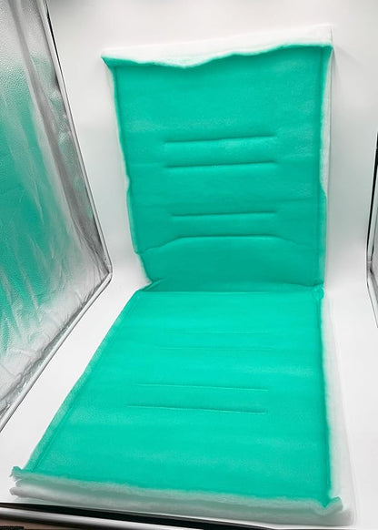 Paint Booth Intake Air Filter Panel, Crossdraft Spray Booth Filter Pad (8/case, 20" x 50")