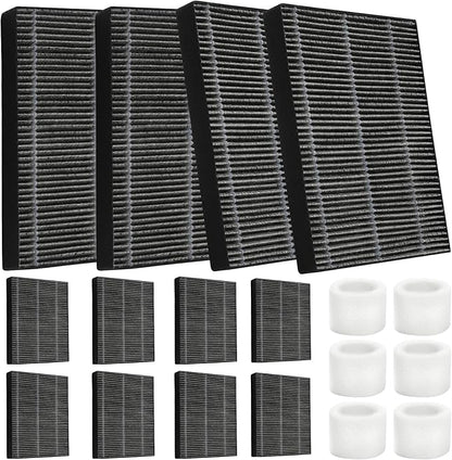 DerBlue 12pcs Wick Replacement Filter and 6pcs Top Fill Humidifier Replacement Filters Compatible with LEVOIT Superior 6000S Smart Evaporative Humidifier