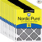 Nordic Pure 14x20x1 (Actual Size: 13 1/2 x 19 1/2 x 3/4) Furnace Air Filters MERV 10 Pleated Plus Carbon 12 Pack