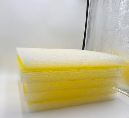Paint Booth Exhaust Fiberglass Filter Pad (US Manufacturer), Heavy-Duty Paint Arrestor for Spray Booth (500/case, 25" x 20")