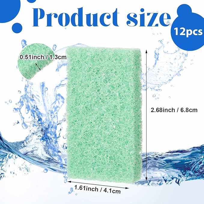 12 Pcs Phosphate Remover Inserts Compatible with Flex/spec/evo, Replacement Aquarium Filter Media for Freshwater and Saltwater Aquariums, Removing and Reducing Phosphate