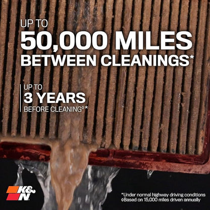 K&N Dryflow Lifetime Engine Air Filter: Washable, Replacement Filter:Compatible with 2002-2015 Toyota Mid-size Truck and SUV V6 (4-Runner, Tacoma, Hilux, Land Cruiser, Prado, FJ Cruiser), SA-2281