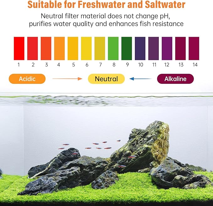 hygger Aquarium Activated Carbon, Premium Natural Coconut Shell Activated Charcoal for Freshwater and Saltwater, Fish Tank Filter Media, Water Purification Carbon (45.8 oz with Fine Mesh Bag)