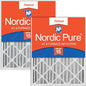 Nordic Pure 20x20x4 (Actual Size: 19 1/2 x 19 1/2 x 3 5/8) Pleated MERV 15 Air Filters 2 Pack