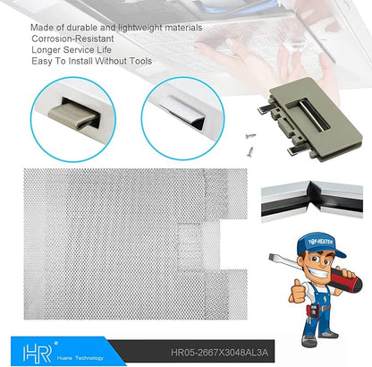 Updated W10169961A Range Hood Filter, Stove Vent Filter, Fits Whirlpool, Ikea, Kitchen Aid, Jenn Air, Aluminum Mesh Range Hood Grease Filters 10.5x12Inch, Hood Filters for Kitchen 2PCS