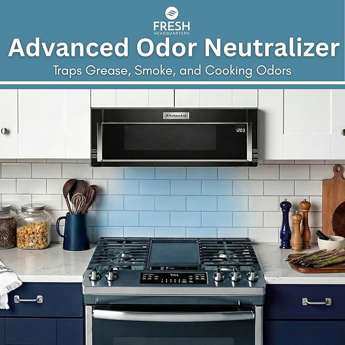 2-Pack Notched Activated Carbon Charcoal Microwave Hood Filters - 9.75" x 7.25" Microwave Hood Filters - Compatible with Whirlpool OTR Models and KitchenAid Models, Made in USA