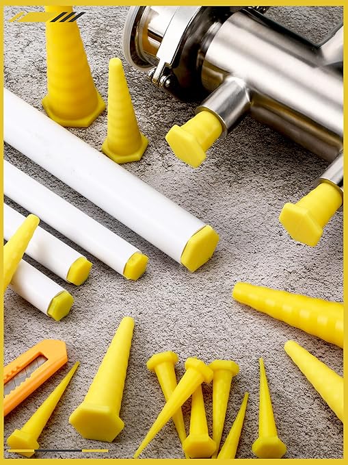 Hydraulic Oil Service Plugs Large Medium Small Sizes Multi Pack Rubber Drip Proof Hose Plugs Industrial Hydraulic Kit for Irrigation, 3 Sizes(35 Pcs,Yellow)